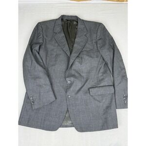 LACROSSE Men's Size 48 L Blazer Sport Coat Suit Jacket Grey Vintage